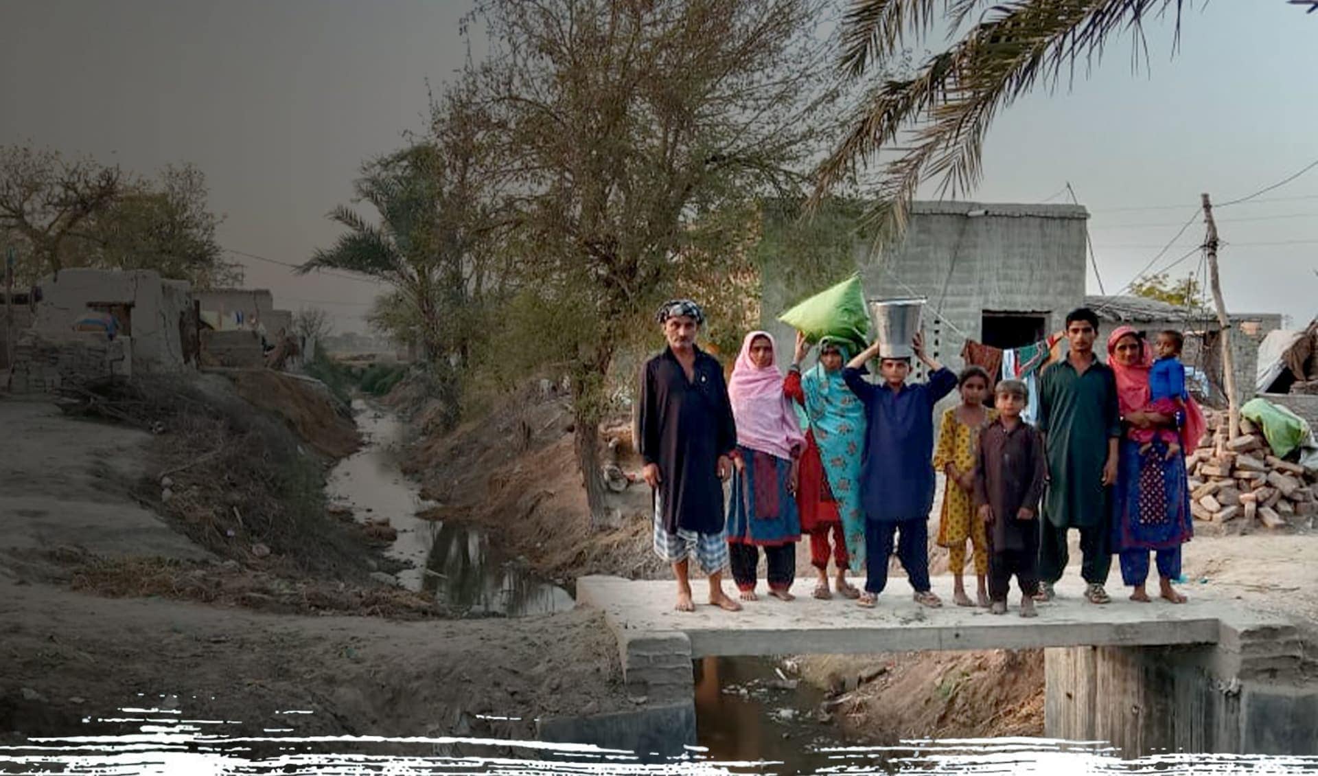 A village community in rural Sindh, Pakistan